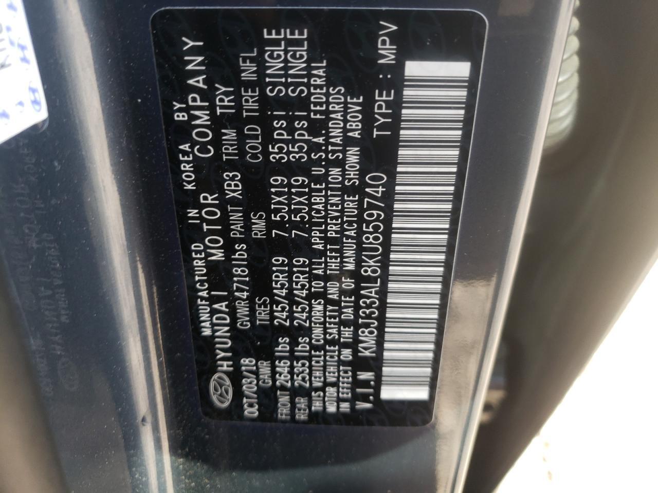 2019 HYUNDAI TUCSON for Sale