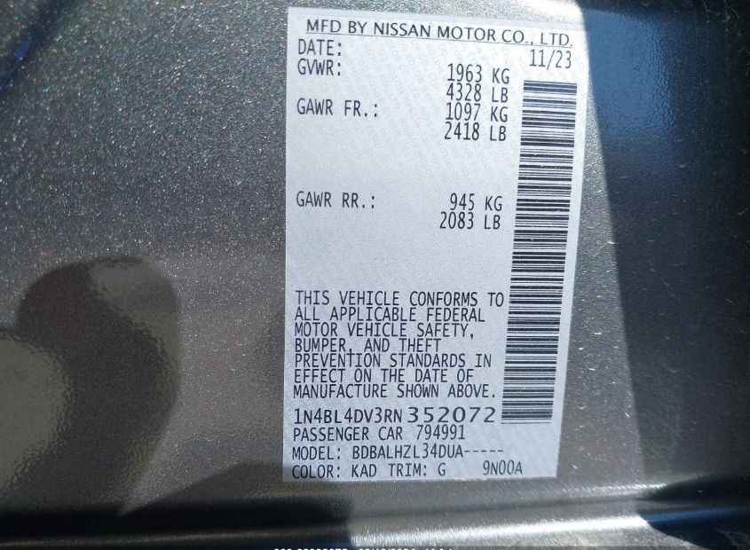 2024 NISSAN ALTIMA for Sale