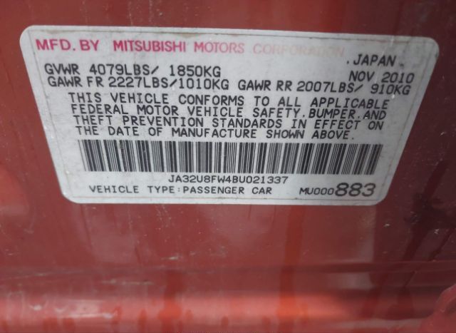 2011 MITSUBISHI LANCER for Sale