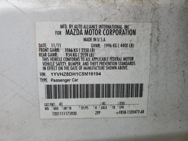 2012 MAZDA 6 I for Sale