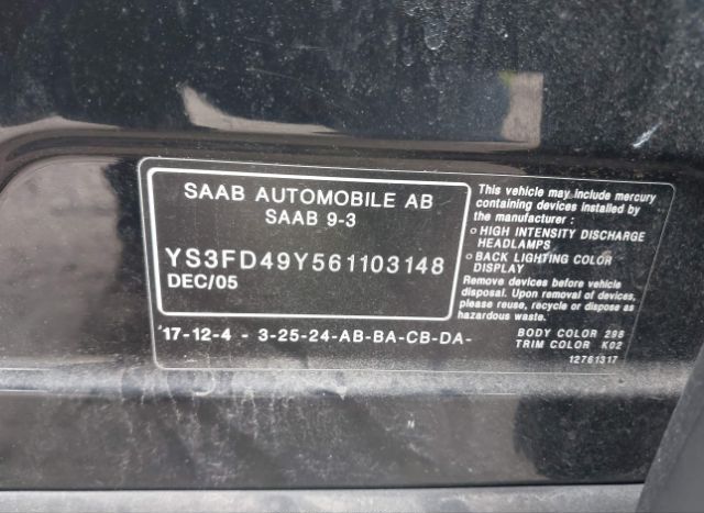 2006 SAAB 9-3 for Sale