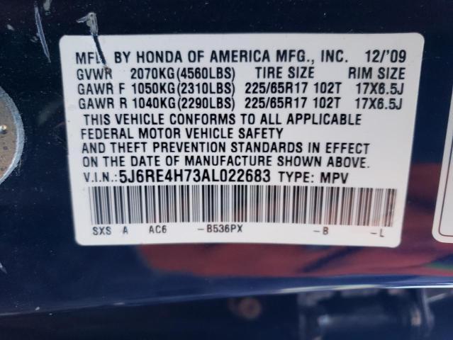 2010 HONDA CR-V EXL for Sale