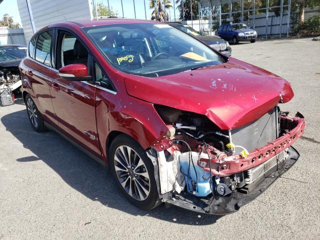 Salvage Car Ford C Max Hybrid 17 Red For Sale In Martinez Ca Online Auction 1fadp5du4hl