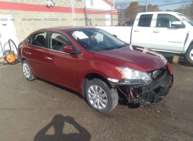 Auction Ended Salvage Car Nissan Sentra 15 Red Is Sold In Gorham Me Vin 3n1ab7ap5fy