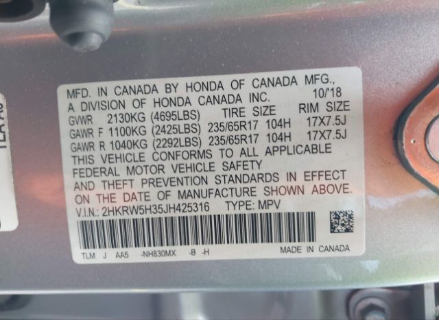 2018 HONDA CR-V for Sale