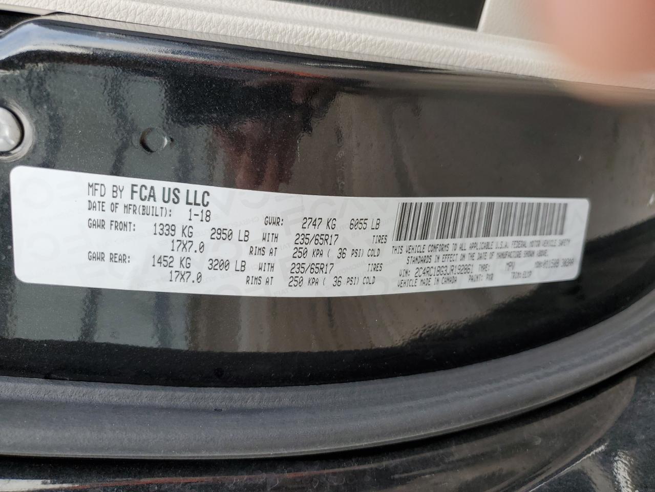 2018 CHRYSLER PACIFICA for Sale
