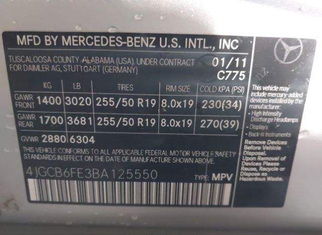 2011 MERCEDES-BENZ R-CLASS for Sale