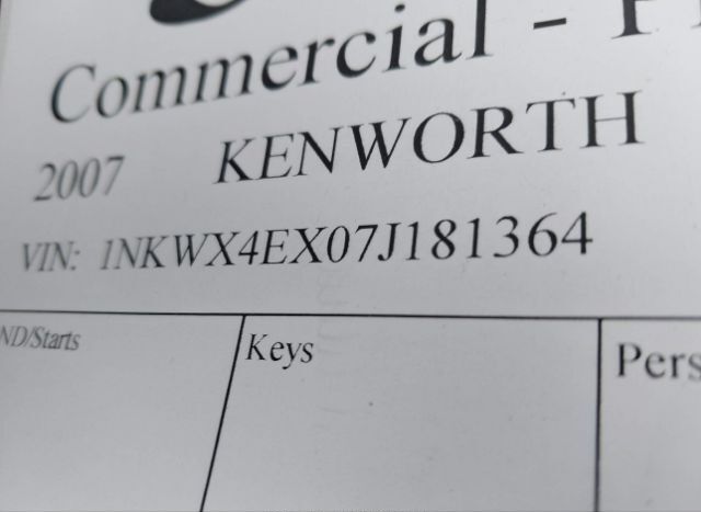 2007 KENWORTH W900 for Sale