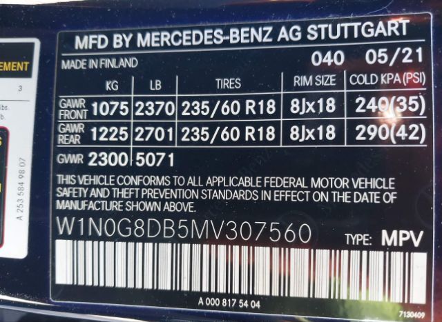 2021 MERCEDES-BENZ GLC-CLASS for Sale