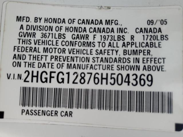 2006 HONDA CIVIC EX for Sale