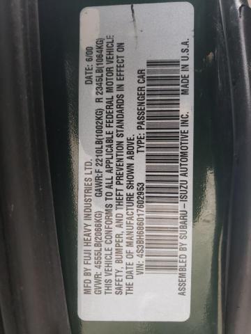 2001 SUBARU LEGACY OUTBACK LIMITED for Sale