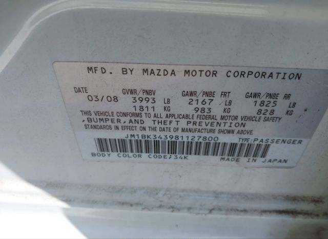 2008 MAZDA MAZDA3 for Sale