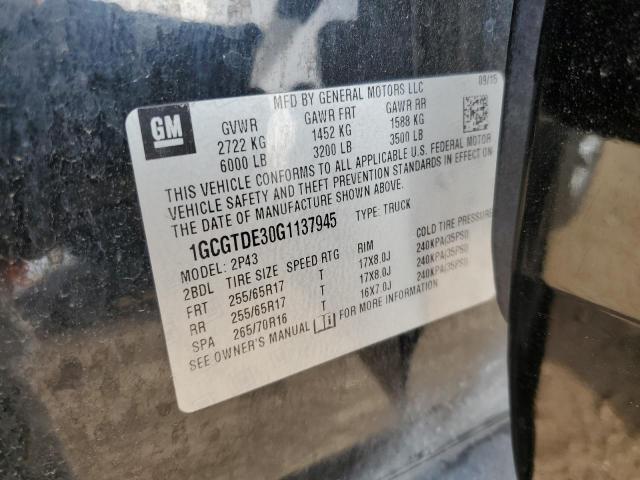 2016 CHEVROLET COLORADO Z71 for Sale