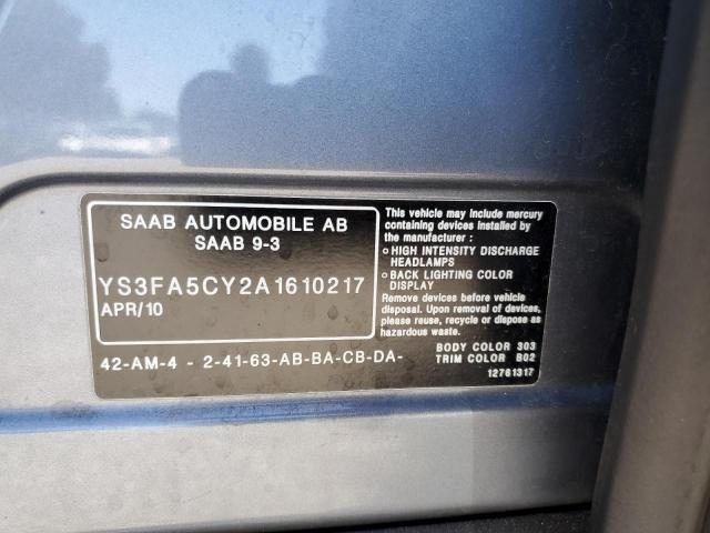 2010 SAAB 9-3 2.0T for Sale
