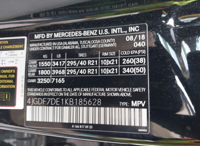 2019 MERCEDES-BENZ GLS 550 for Sale