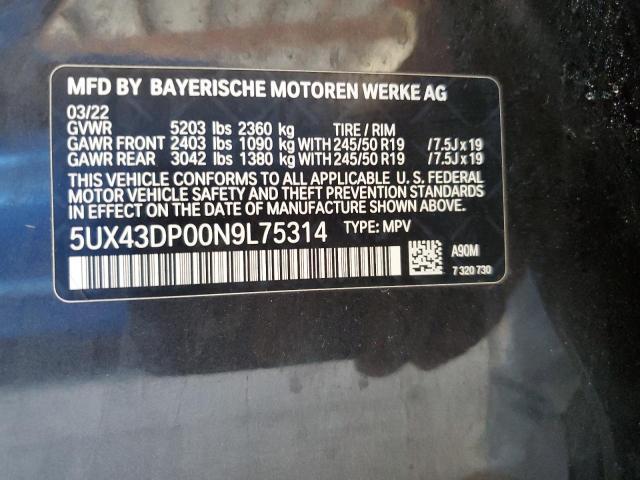 2022 BMW X3 SDRIVE30I for Sale