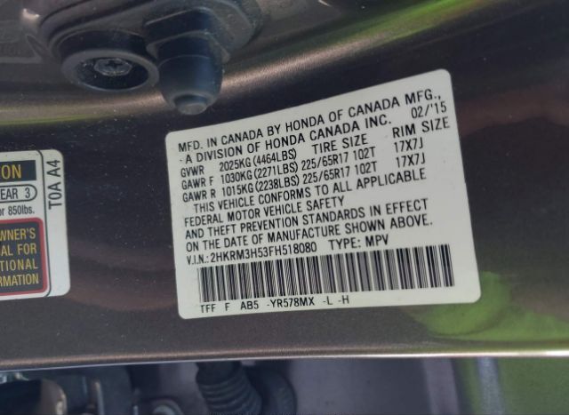 2015 HONDA CR-V for Sale