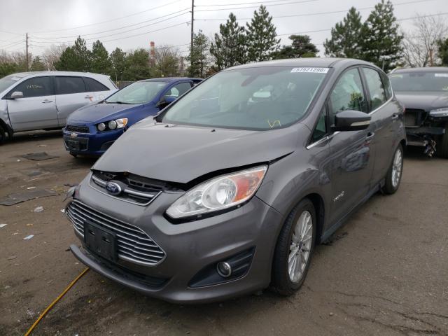 Salvage Car Ford C Max Hybrid 13 Gray For Sale In Denver Co Online Auction 1fadp5bu6dl