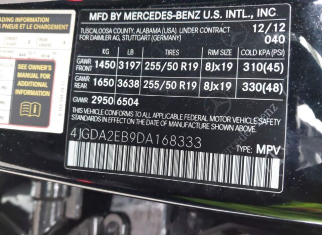 2013 MERCEDES-BENZ ML 350 BLUETEC for Sale