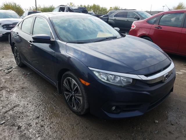 Auction Ended: Salvage Car Honda Civic 2017 Blue is Sold in ...