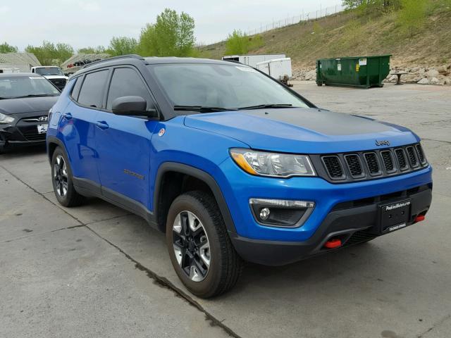 Salvage Car Jeep Compass 18 Blue For Sale In Littleton Co Online Auction 3c4njddb2jt