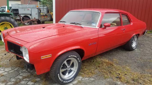 salvage car pontiac gto 1974 red for sale in fort wayne in online auction 2y27b4l133784 ridesafely