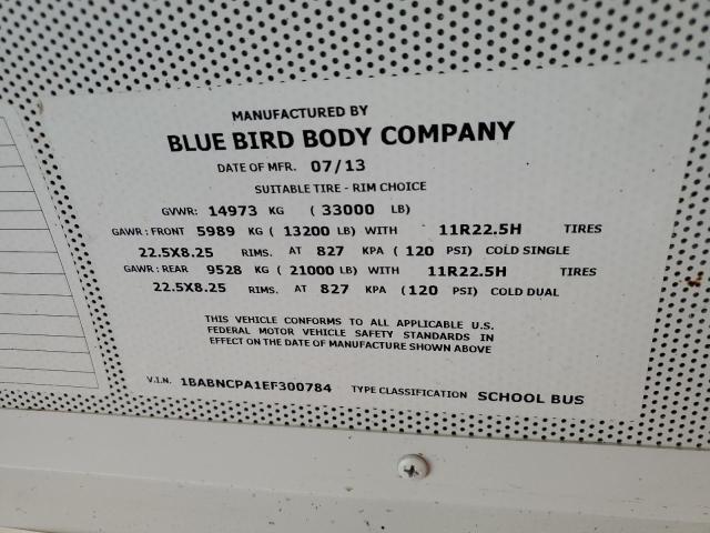 2014 BLUE BIRD SCHOOL BUS / TRANSIT BUS for Sale