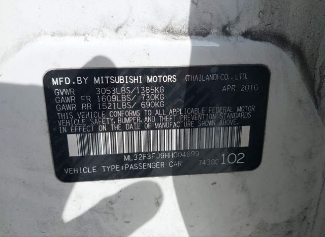 2017 MITSUBISHI MIRAGE G4 for Sale