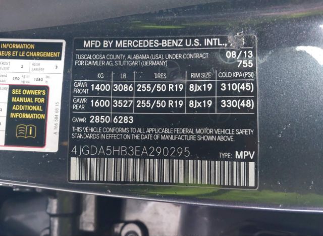 2014 MERCEDES-BENZ M-CLASS for Sale