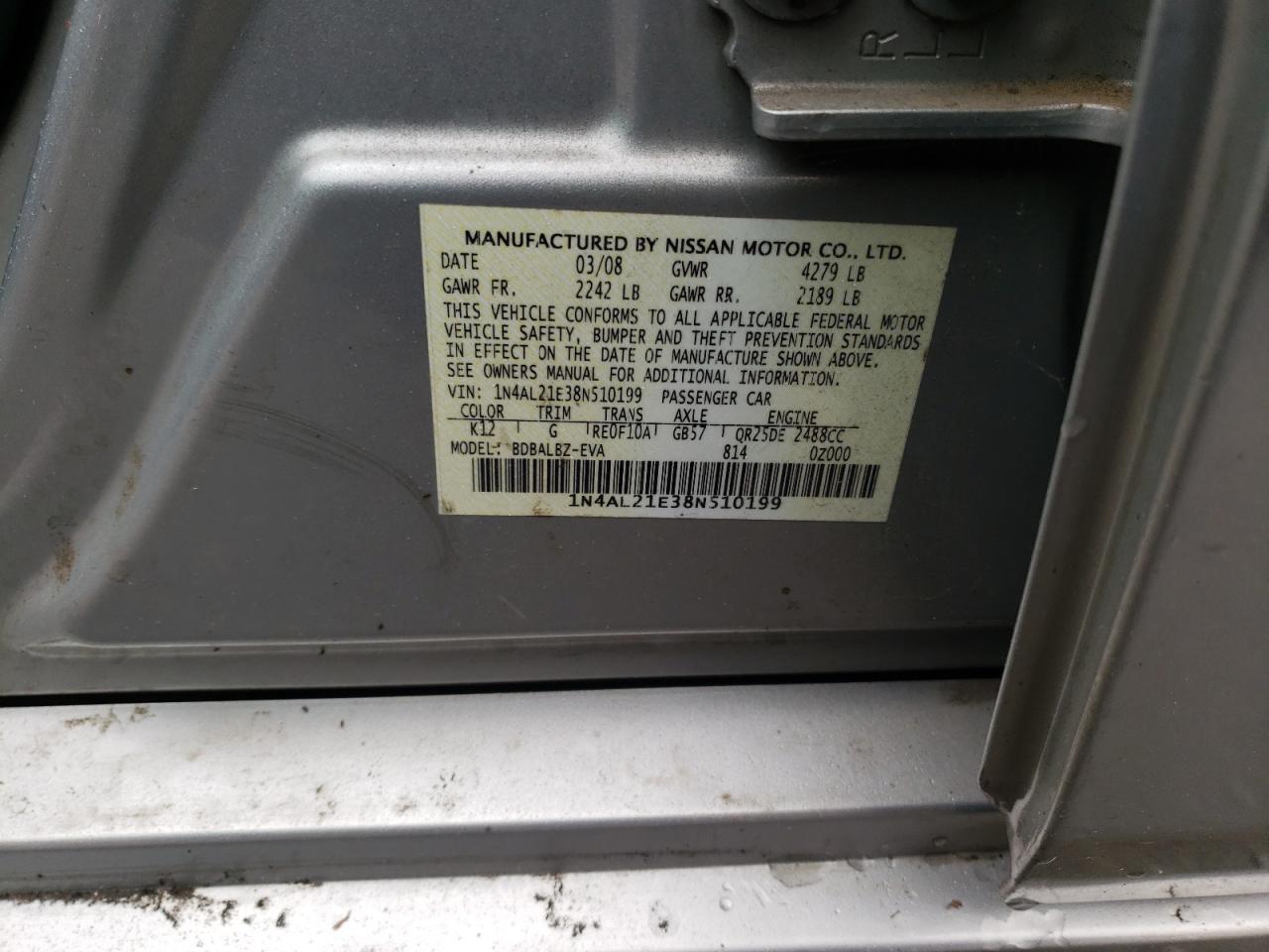 2008 NISSAN ALTIMA for Sale