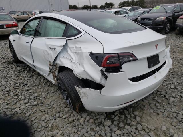 Salvage Car Tesla Model 3 2019 White for sale in WINDSOR NJ online