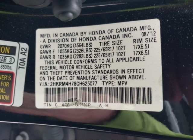 2012 HONDA CR-V for Sale