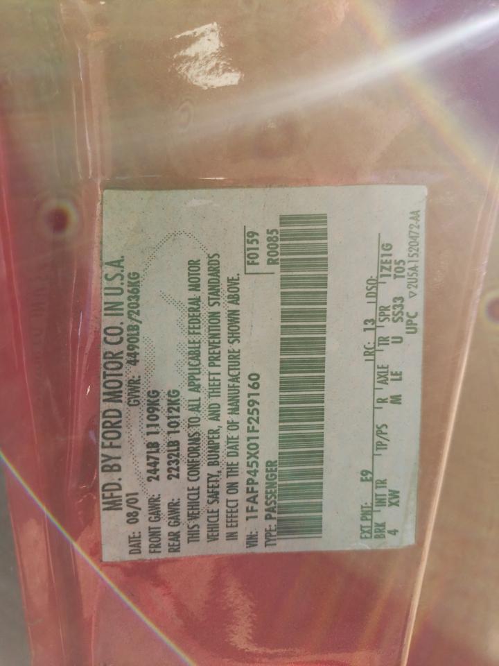 2001 FORD MUSTANG for Sale