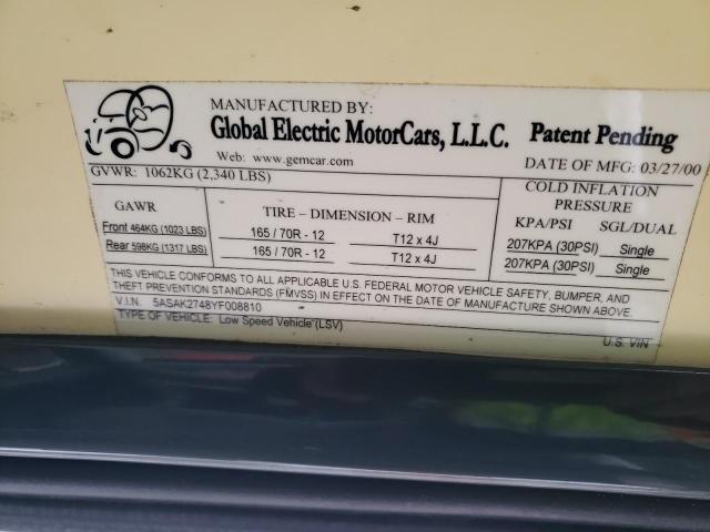 2000 GLOBAL ELECTRIC MOTORS 825 for Sale
