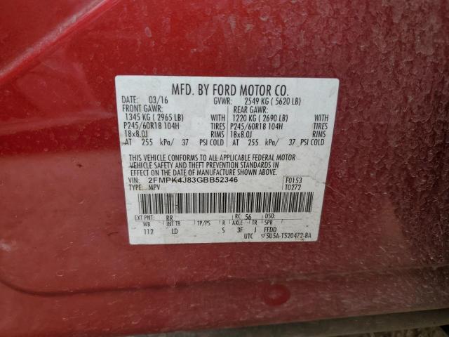 2016 FORD EDGE SEL for Sale