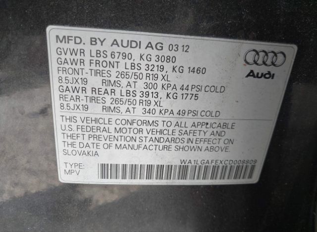 2012 AUDI Q7 for Sale