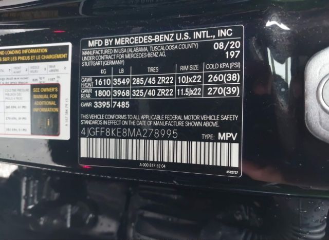 2021 MERCEDES-BENZ AMG GLS 63 for Sale