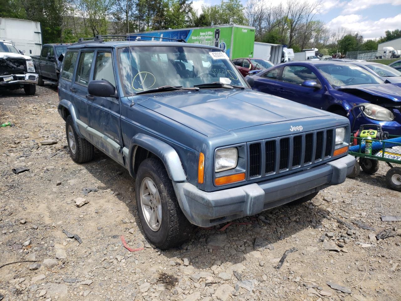 Auction Ended Salvage Car Jeep Cherokee 1999 Blue Is Sold In Pennsburg Pa Vin 1j4ff68s2xl