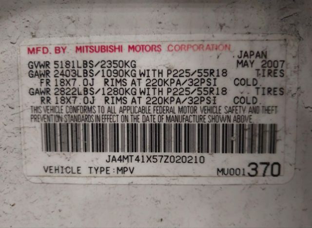 2007 MITSUBISHI OUTLANDER for Sale