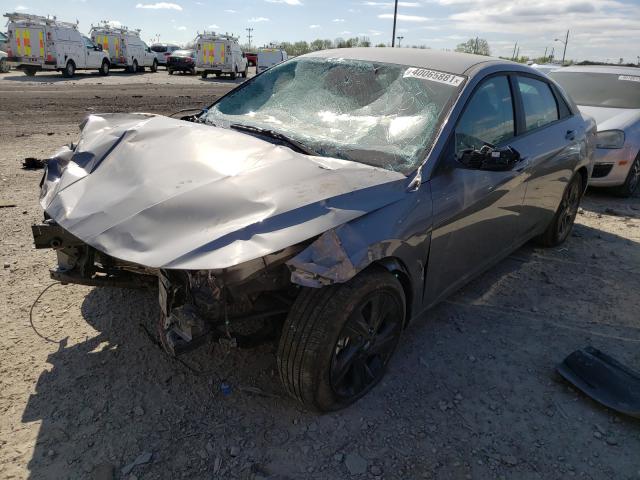 Salvage Car Hyundai Elantra 2021 Gray For Sale In Indianapolis In Online Auction Kmhls4ag3mu103479