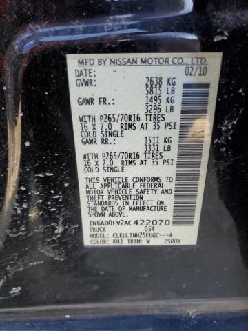 2010 NISSAN FRONTIER CREW CAB SE for Sale