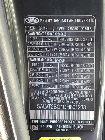 2013 LAND ROVER RANGE ROVER EVOQUE DYNAMIC PREMIUM for Sale