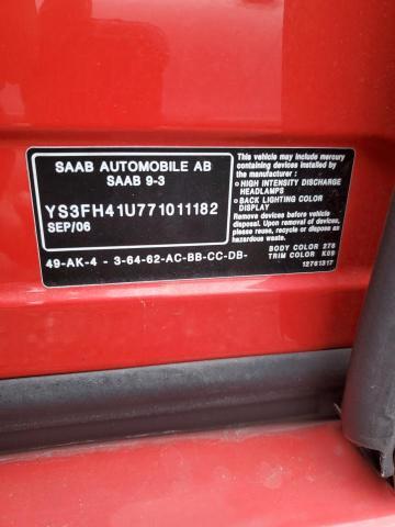 2007 SAAB 9-3 AERO for Sale