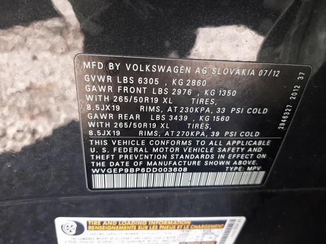 2013 VOLKSWAGEN TOUAREG V6 TDI for Sale