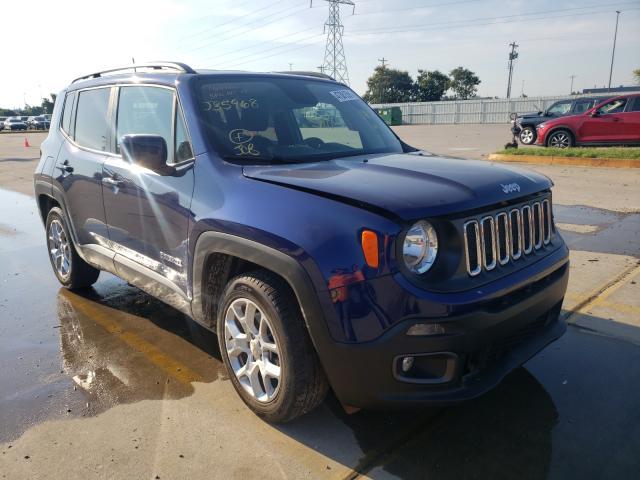 Salvage Car Jeep Renegade 16 Blue For Sale In Oklahoma City Ok Online Auction Zaccjabb9jpj