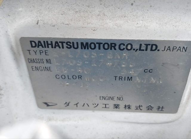 1989 DAIHATSU MIRA for Sale