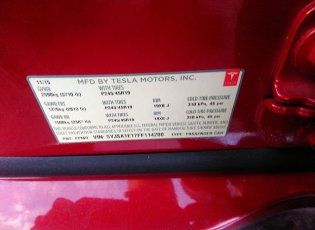 2015 TESLA MODEL S for Sale