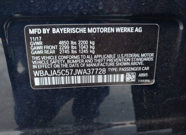 2018 BMW 530I for Sale