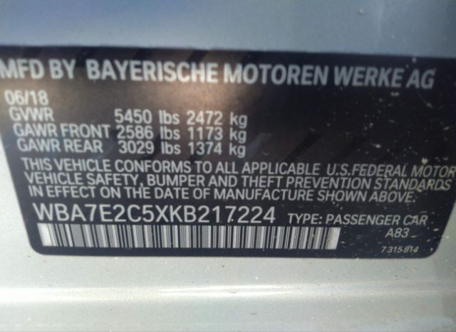 2019 BMW 740I for Sale