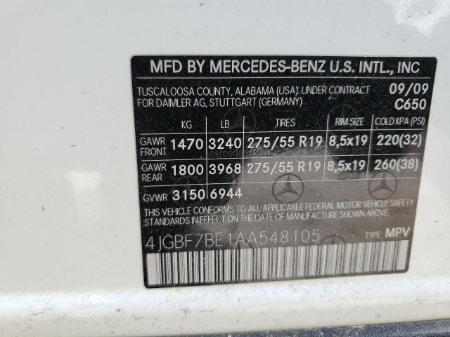 2010 MERCEDES-BENZ GL 450 4MATIC for Sale
